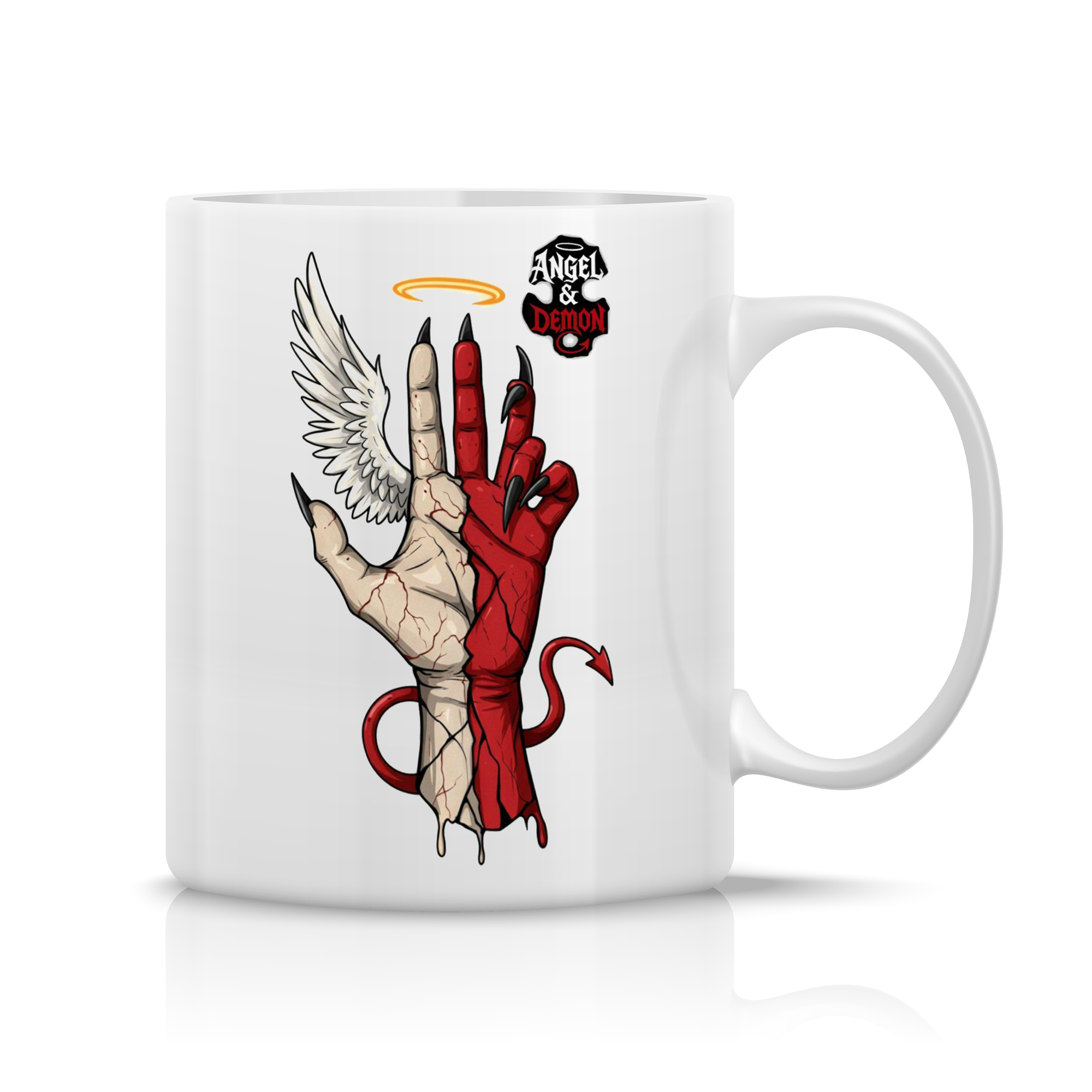 angel and demon mug